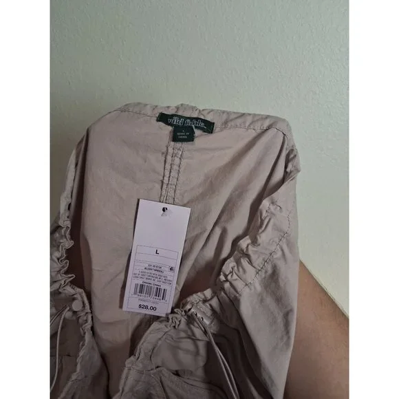 NWT Wild Fable Maxi Cargo Skirt Pink Grunge Retro Y2K Oversized Large MSRP $28 - Picture 6 of 7